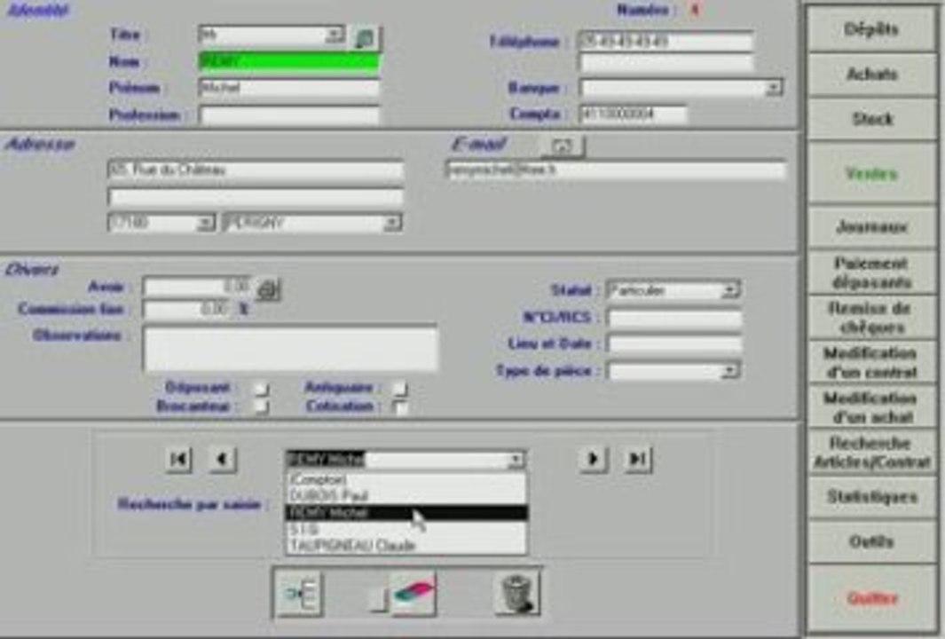 TrocTech : Présentation de la fiche client