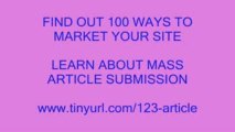 Top 10 tips for Article Marketing - Achieving Success Online