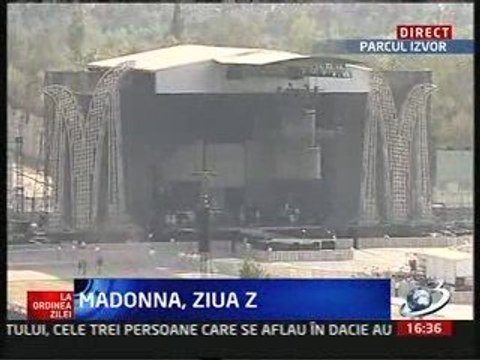 Madonna before Show in Bucharest - Antena 3 TV.26.08.2009,01