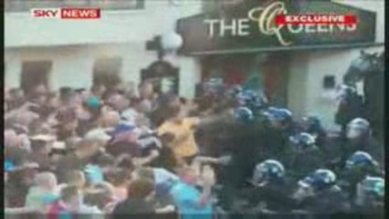 Hooligan Krieg bei London Derby
