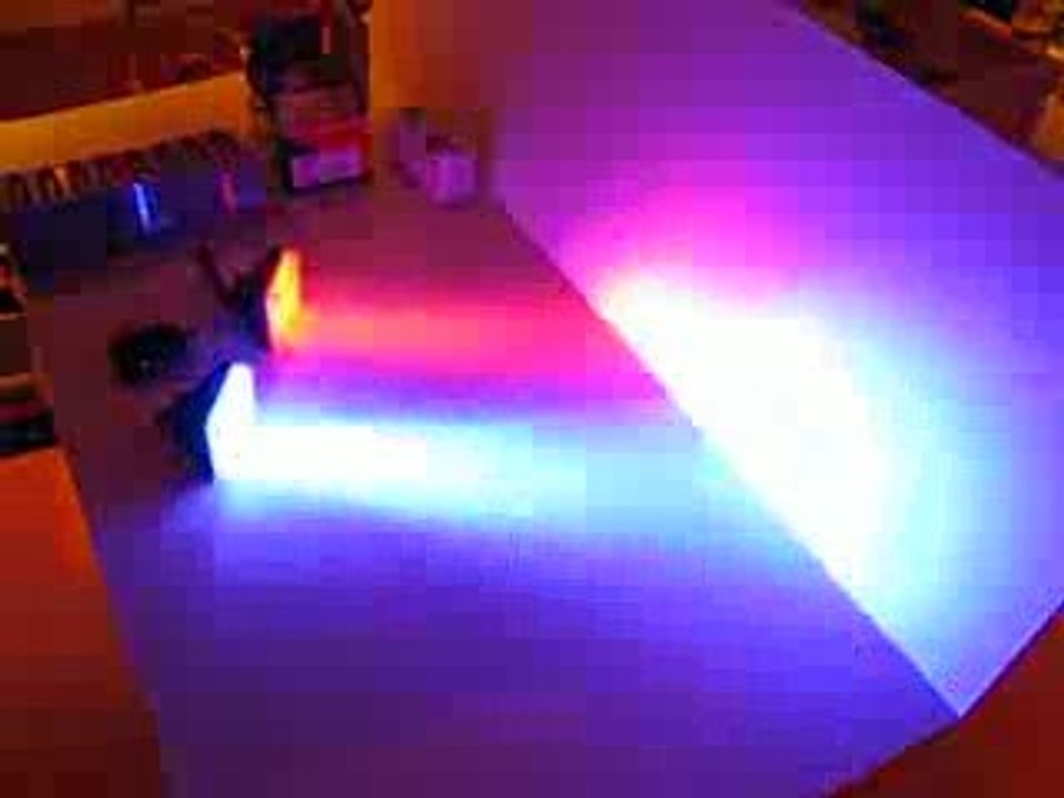 strobe 2x20 led rouge bleu programme 1