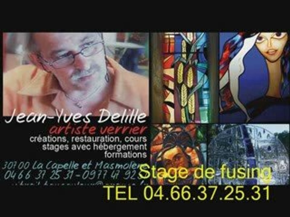 stage de fusing, atelier vitrail uzès