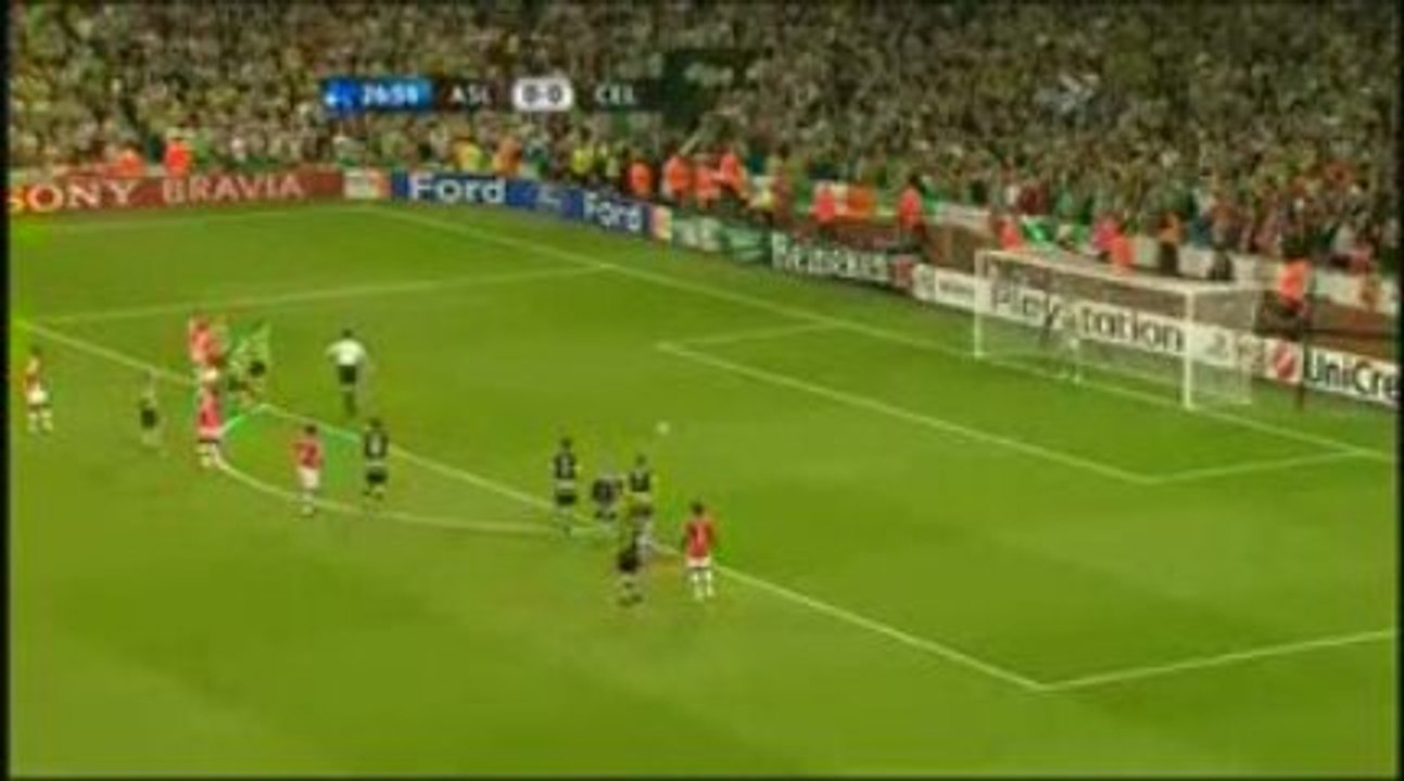 Simulation Eduardo Arsenal Celtic UEFA