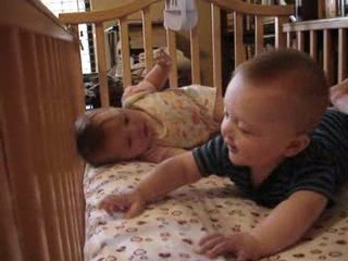 Playing in the crib August 2009