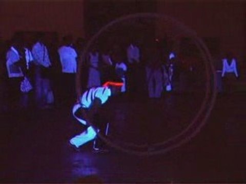 fire circus kresiva german wheel in black light 2009