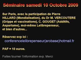 Seminaire LLP le 10 Octobre sur Paris