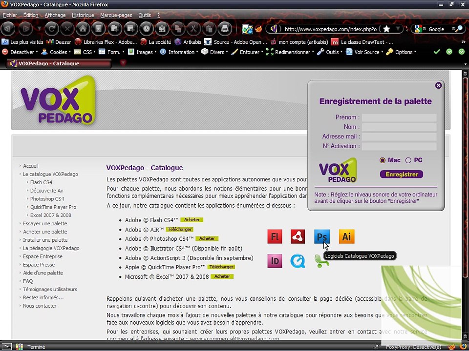 Palette VOX-pedago des formations audio inovantes