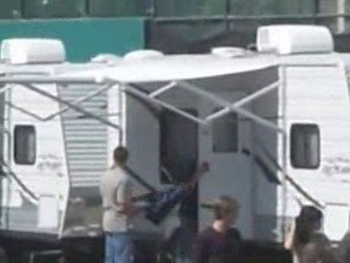 Rob Pattinson Walking Back To Trailer Eclipse Set-Cast ...