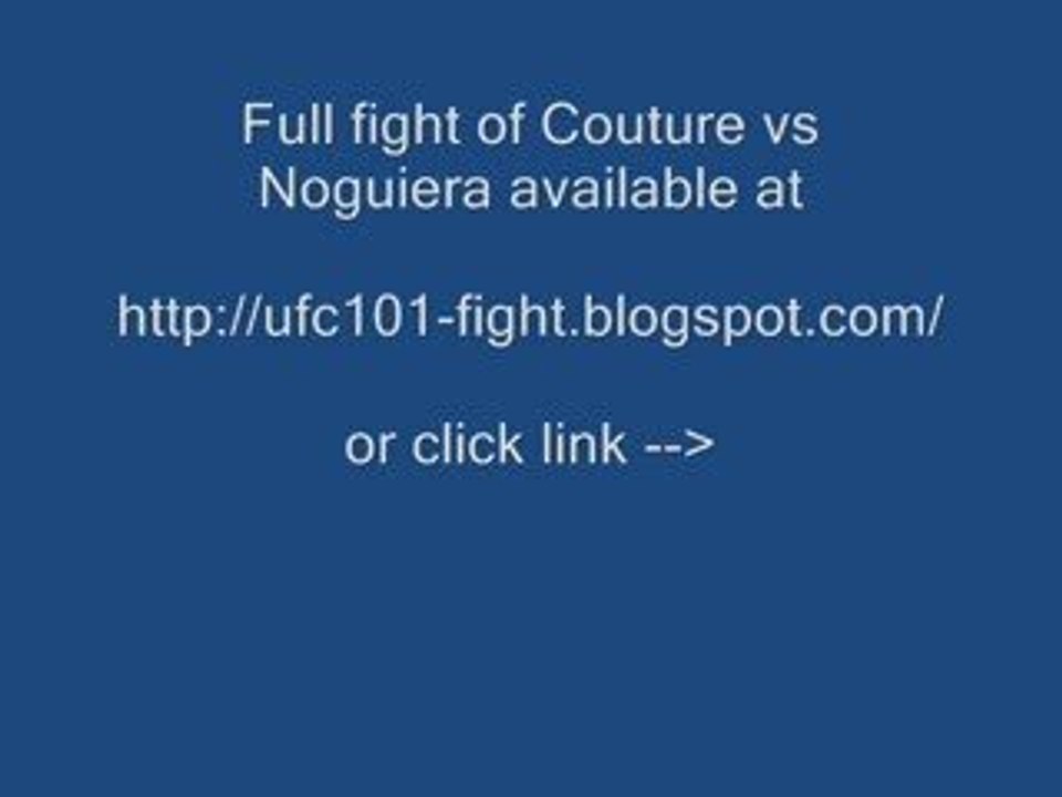 Watch UFC 102 - Couture vs Nogueira Online