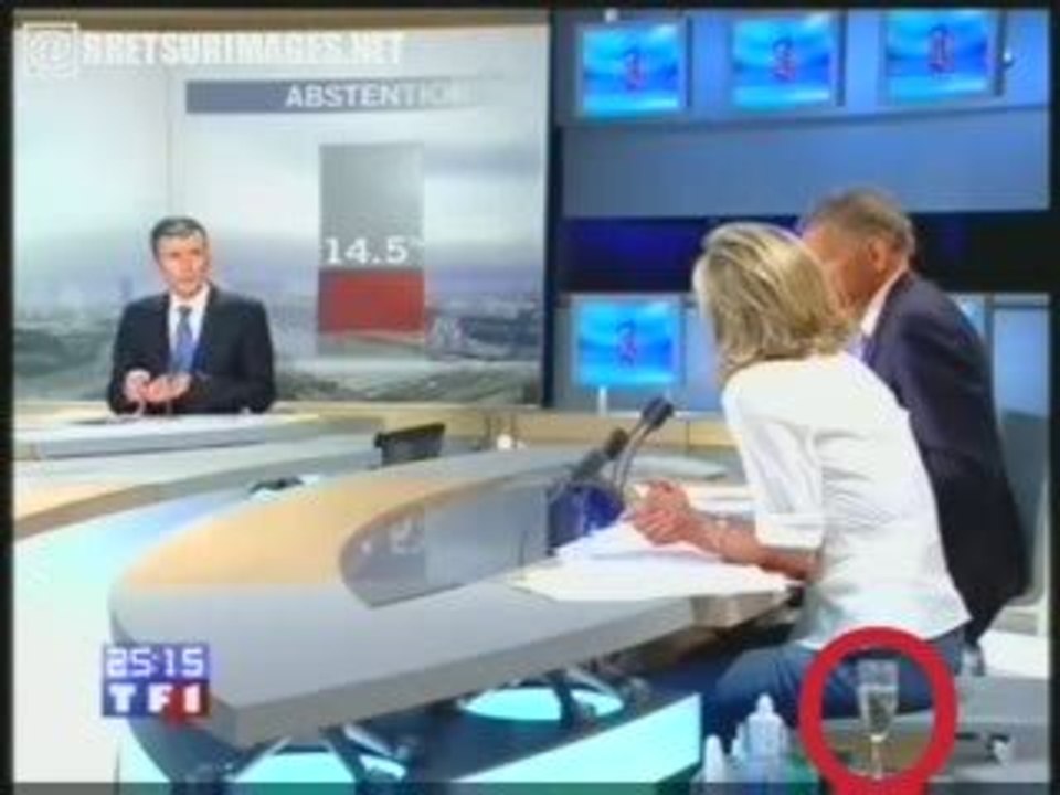 TF1 la droite et le champagne!