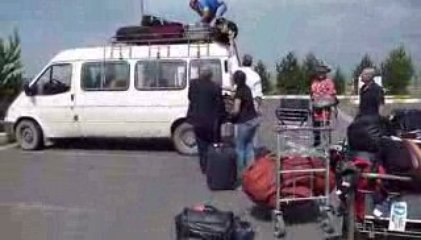 Loading Our Luggage on the Van 090715