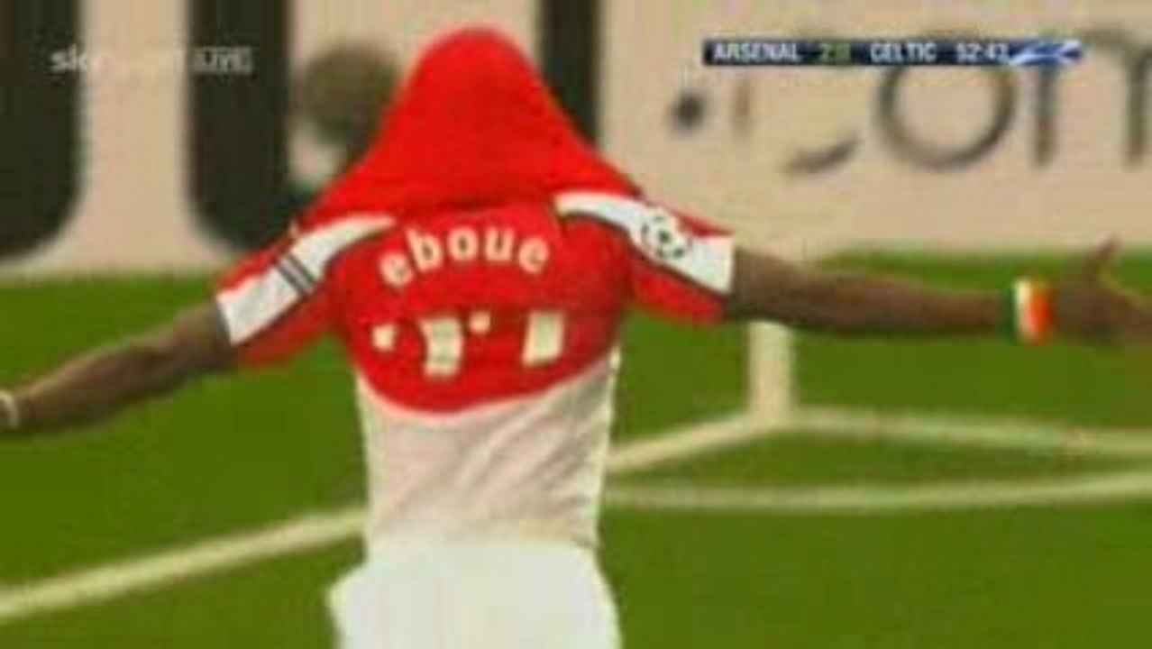 ARSENAL 2-0 CELTIC BUT EBOUÉ