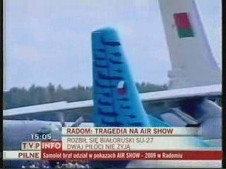 Air Show 2009 Radom - katastrofa Su 27 (crash)
