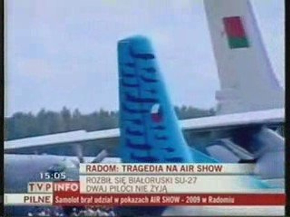Air Show 2009 Radom - katastrofa Su 27 (crash)