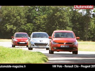Comparatif VW Polo - Renault Clio - Peugeot 207