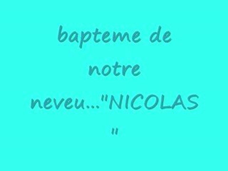 bapteme de nicolas