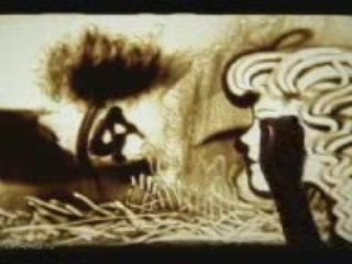 dessin avec le sable..trop fort!