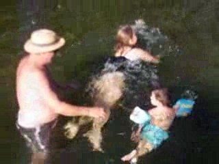 Baignades dans la rivière