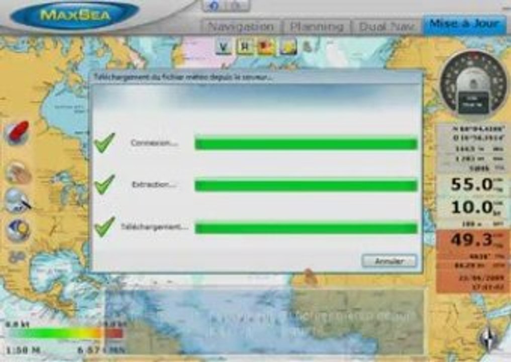 Commander la Meteo dans TimeZero - Par Internet