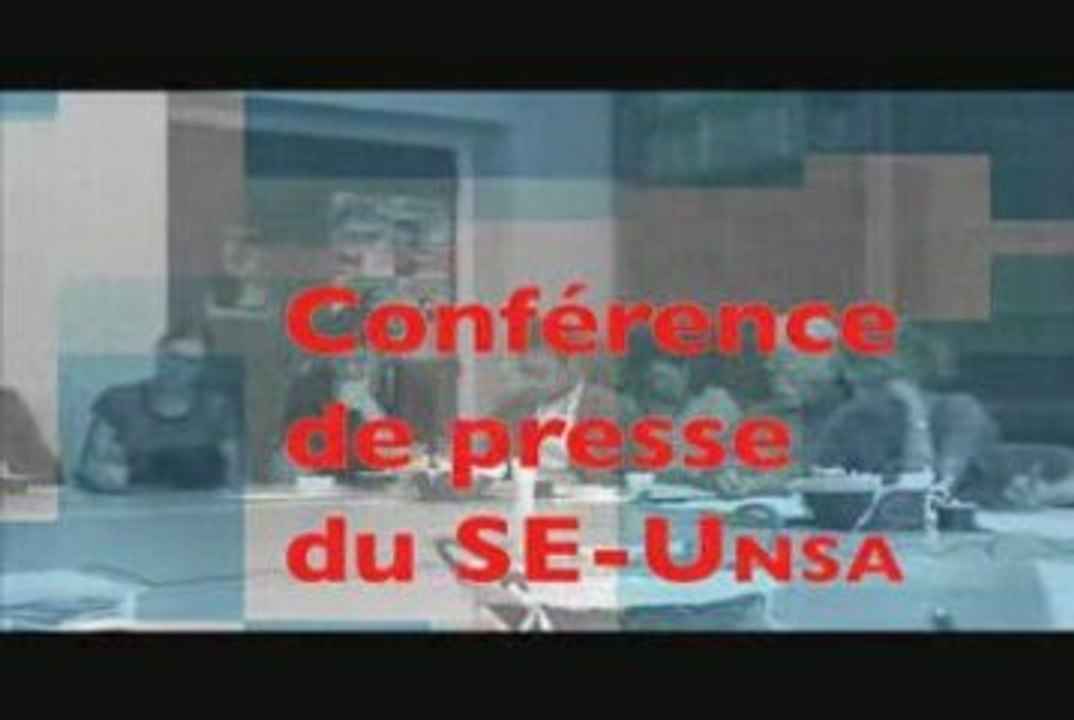 rentrée 2009 : conférence de presse du SE-UNSA