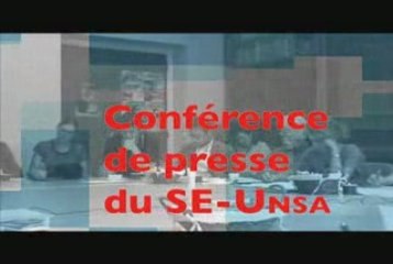 rentrée 2009 : conférence de presse du SE-UNSA