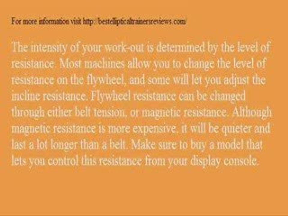 Information on the best Elliptical trainers