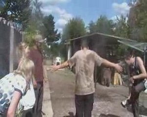 Bataille d'eau + Gamelle de Gabin!