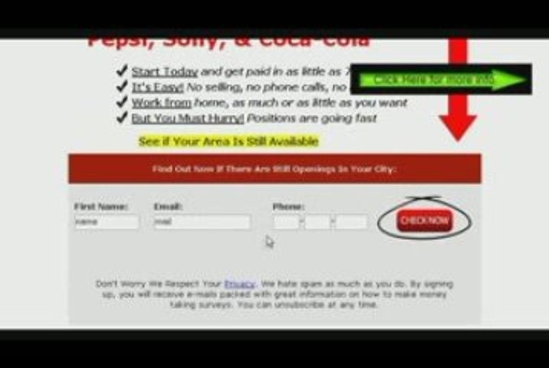 [Make Money per hour] with sony, pensi, coca cola and others