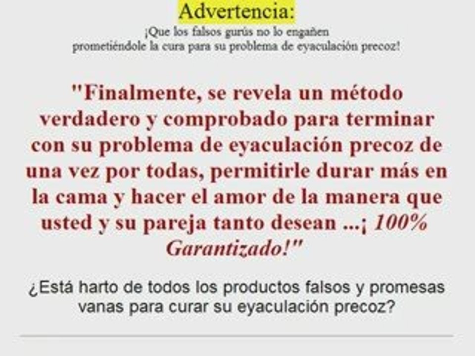 EYACULACION PRECOZ COMO EVITARLA