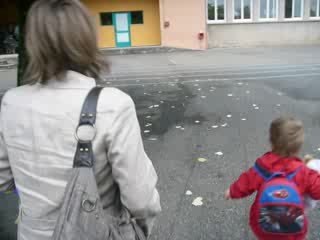 Arrivée à l'école !