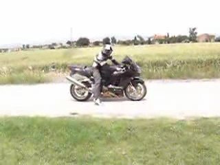 burnout con kawasaki ZX 12 R mia
