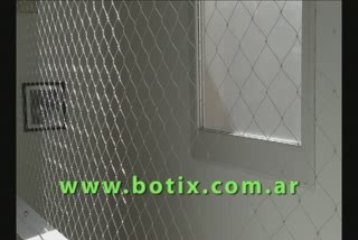 Proteccion de balcon interno sobre hueco de escalera con red