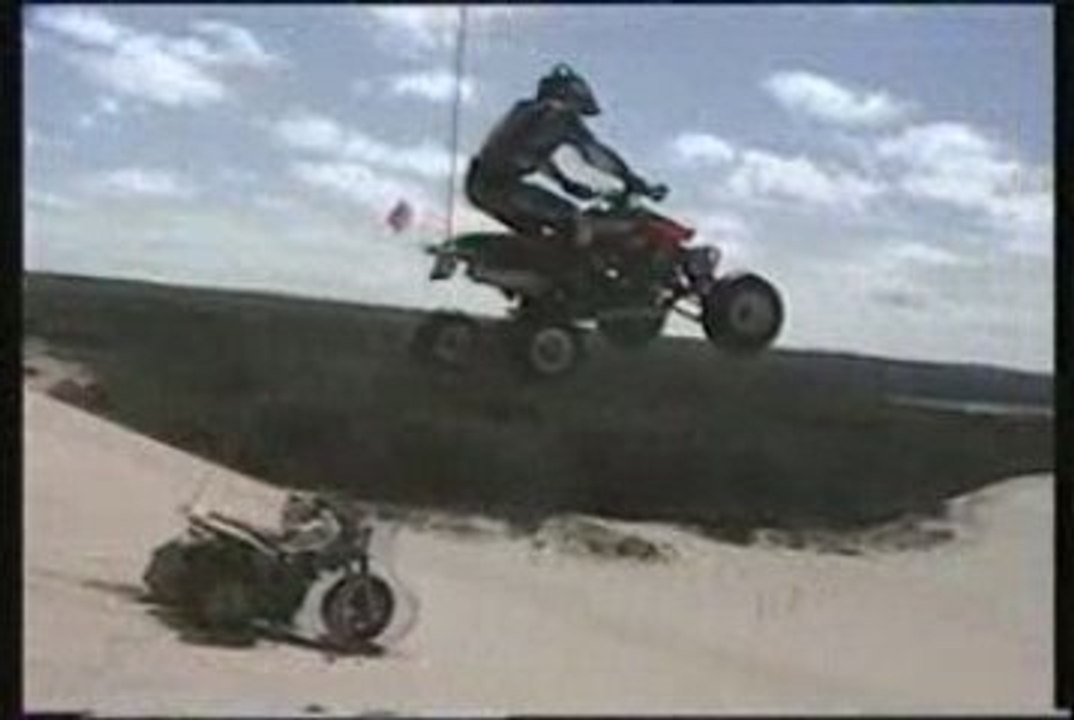 Jumping around at the Silver lake sand dunes in 2005