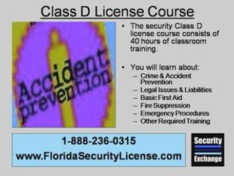 Florida Class D Security License
