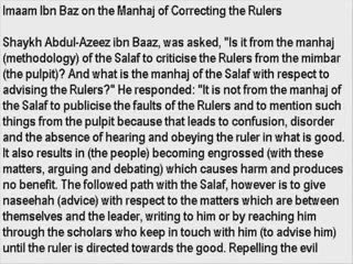 Correcting Rulers in Islam -2
