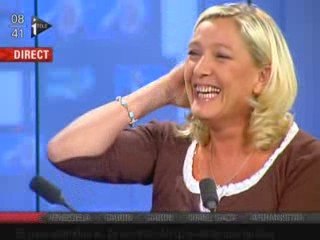 Marine LE PEN invitée de Laurent Bazin iTELE