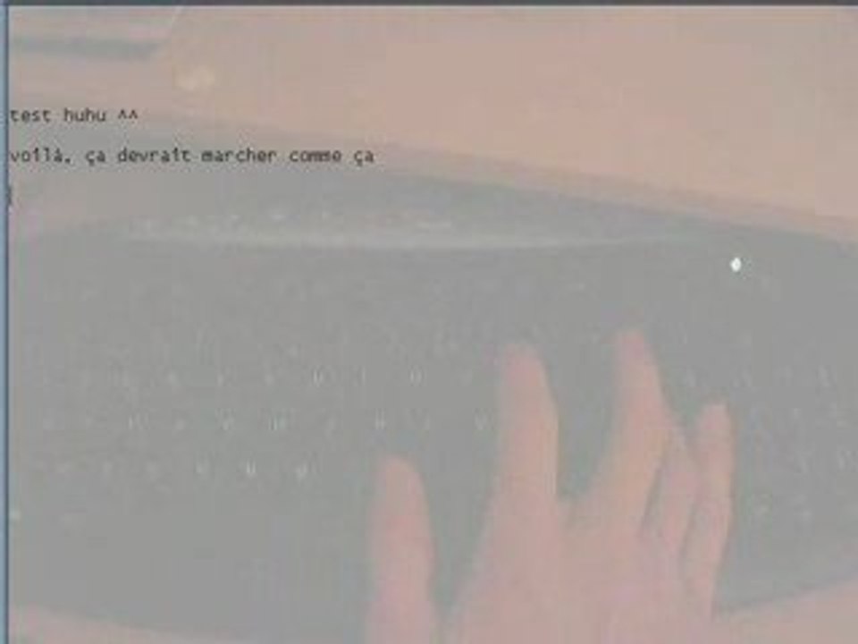 Test écriture clavier + affichage