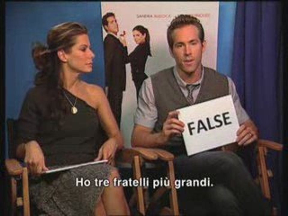 Un quiz per Sandra Bullock e Ryan Reynolds