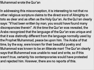 Prophet Mohamed & Quran Writing