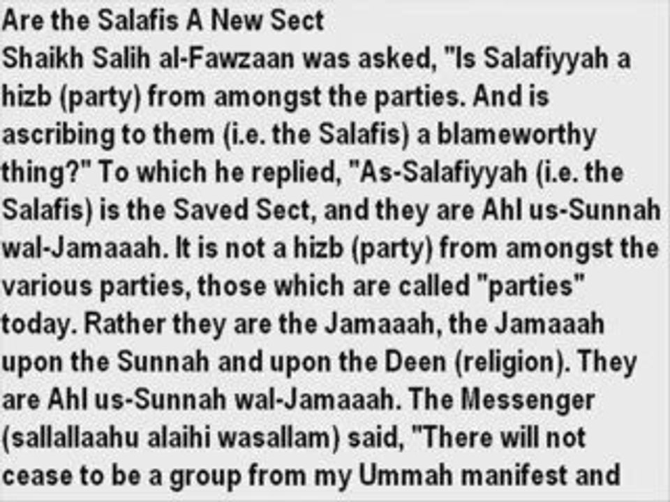 Who are Salafis