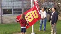 Raising the USC Flag Over St Regis in Bloomfield Hills, MI