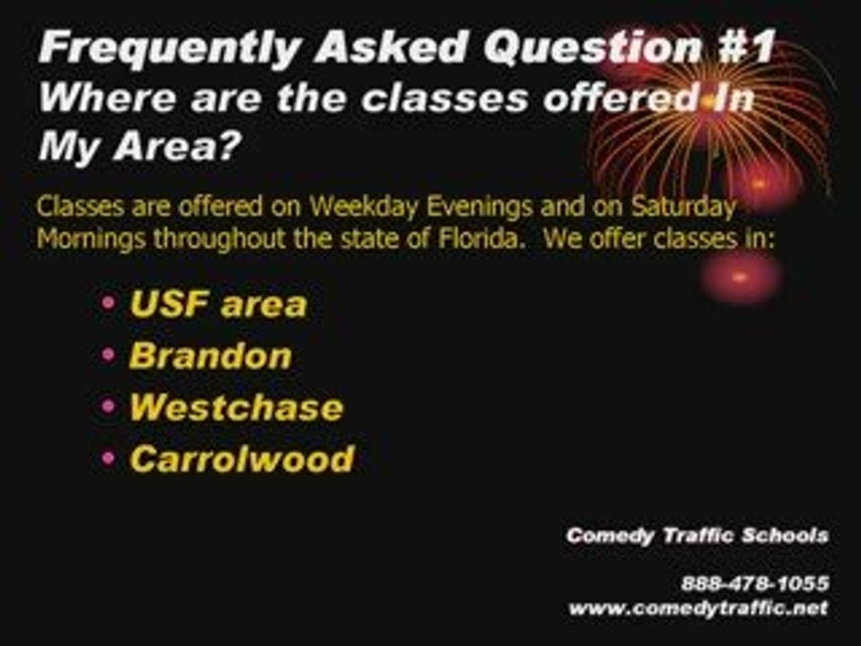 Traffic School Tampa FL  faq1