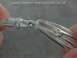 Silver Charles Rennie Mackintosh bangle DWA248