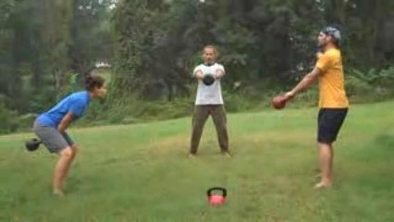 Kettlebell Swings - One Minute Set, 16kg & 24kg Kettlebells