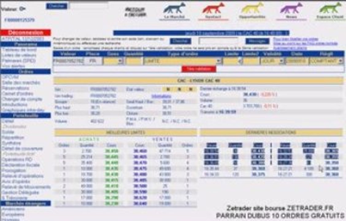 parrainage dubus broker ordres gratuits courtier dubus