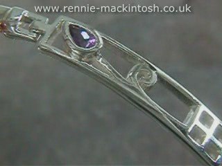 Silver Charles Rennie Mackintosh bangle DWA326