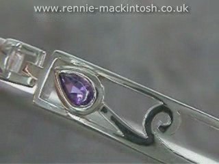 Silver Charles Rennie Mackintosh bangle DWA326 m4