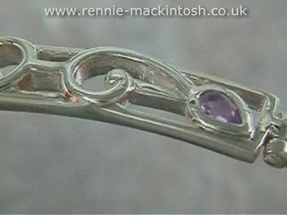 Silver Charles Rennie Mackintosh bangle DWA327