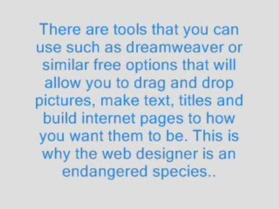 Hire a Web Designer? Why???