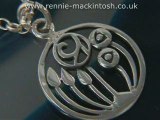 Silver Rennie Mackintosh jewellery - pendant DWA184